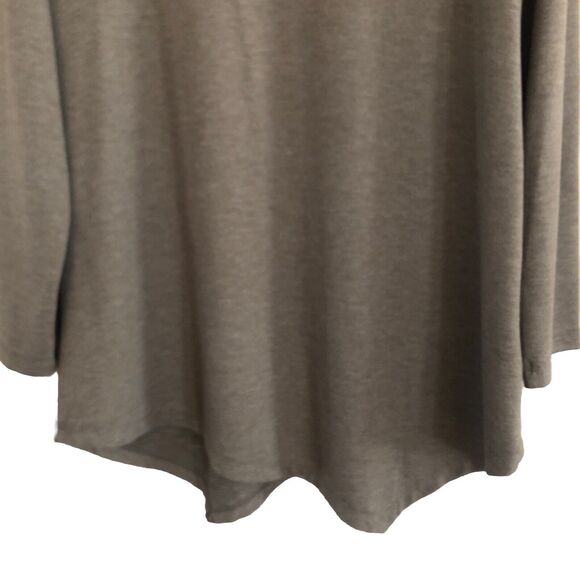 LOGO by Lori Goldstein Tunic Top  Womens L Assymetrical Hem Pockets Lagenlook - Picture 9 of 13